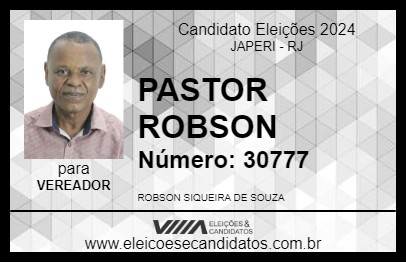 Candidato PASTOR ROBSON 2024 - JAPERI - Eleições