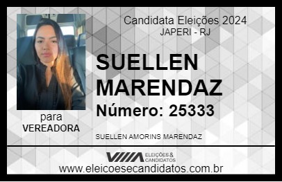 Candidato SUELLEN MARENDAZ 2024 - JAPERI - Eleições