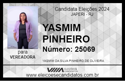 Candidato YASMIM PINHEIRO 2024 - JAPERI - Eleições