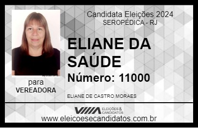 Candidato ELIANE DA SAÚDE 2024 - SEROPÉDICA - Eleições