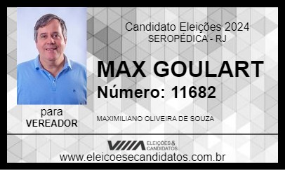 Candidato MAX GOULART 2024 - SEROPÉDICA - Eleições