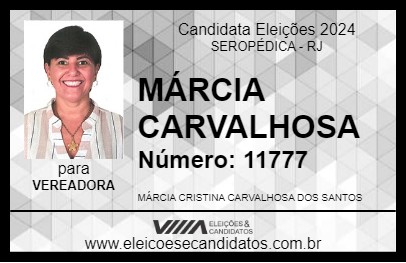 Candidato MÁRCIA CARVALHOSA 2024 - SEROPÉDICA - Eleições