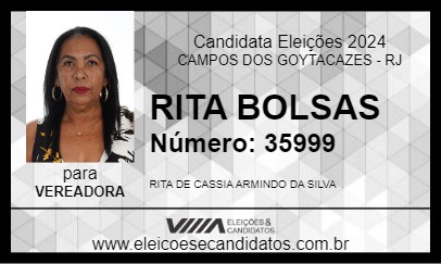 Candidato RITA BOLSAS 2024 - CAMPOS DOS GOYTACAZES - Eleições