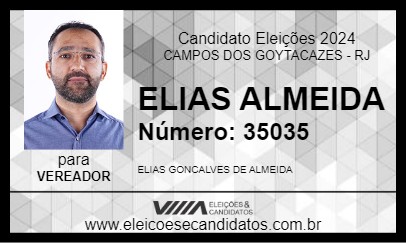 Candidato ELIAS ALMEIDA 2024 - CAMPOS DOS GOYTACAZES - Eleições