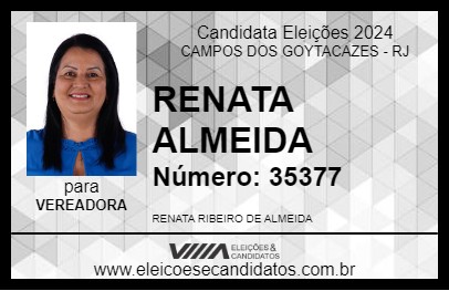 Candidato RENATA ALMEIDA 2024 - CAMPOS DOS GOYTACAZES - Eleições