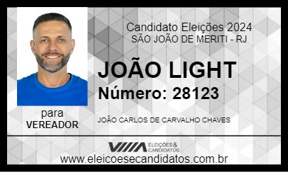 Candidato JOÃO LIGHT 2024 - SÃO JOÃO DE MERITI - Eleições