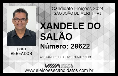 Candidato XANDELE DO SALÃO 2024 - SÃO JOÃO DE MERITI - Eleições