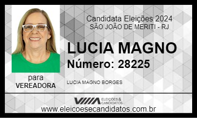 Candidato LUCIA MAGNO  2024 - SÃO JOÃO DE MERITI - Eleições