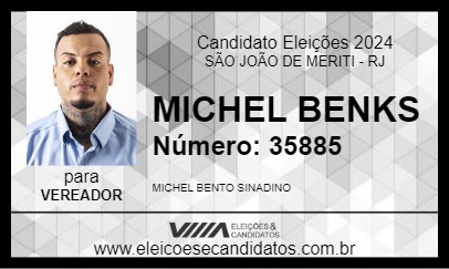 Candidato MICHEL BENKS 2024 - SÃO JOÃO DE MERITI - Eleições