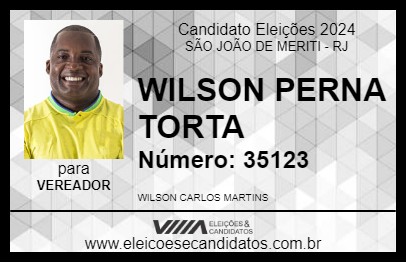 Candidato WILSON PERNA TORTA 2024 - SÃO JOÃO DE MERITI - Eleições