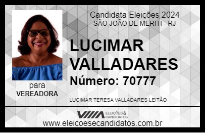 Candidato LUCIMAR VALLADARES 2024 - SÃO JOÃO DE MERITI - Eleições