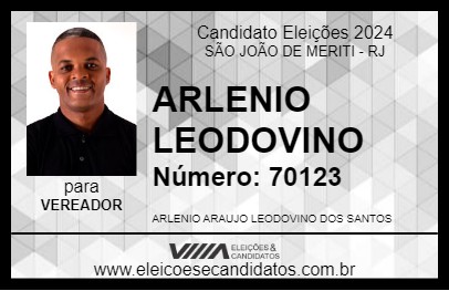 Candidato ARLENIO LEODOVINO 2024 - SÃO JOÃO DE MERITI - Eleições