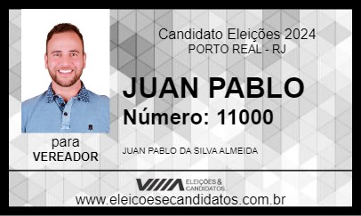 Candidato JUAN PABLO 2024 - PORTO REAL - Eleições