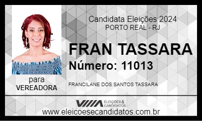 Candidato FRAN TASSARA 2024 - PORTO REAL - Eleições