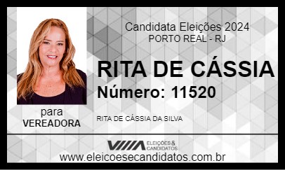 Candidato RITA DE CÁSSIA 2024 - PORTO REAL - Eleições