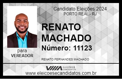 Candidato RENATO MACHADO 2024 - PORTO REAL - Eleições