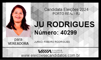 Candidato JU RODRIGUES 2024 - PORTO REAL - Eleições