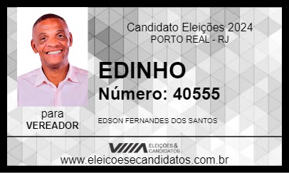 Candidato EDINHO 2024 - PORTO REAL - Eleições