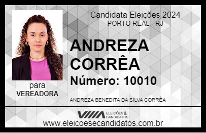 Candidato ANDREZA CORRÊA 2024 - PORTO REAL - Eleições