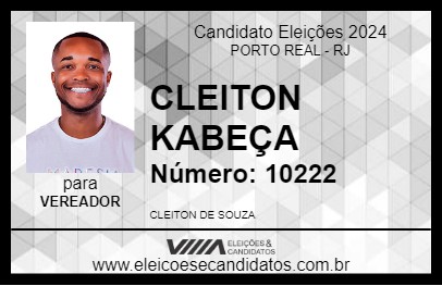 Candidato CLEITON KABEÇA 2024 - PORTO REAL - Eleições