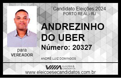 Candidato ANDREZINHO DO UBER 2024 - PORTO REAL - Eleições