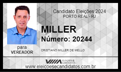 Candidato MILLER 2024 - PORTO REAL - Eleições