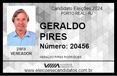 Candidato GERALDO PIRES 2024 - PORTO REAL - Eleições