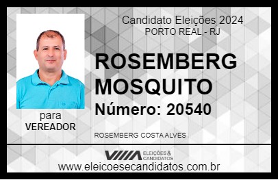 Candidato ROSEMBERG MOSQUITO 2024 - PORTO REAL - Eleições