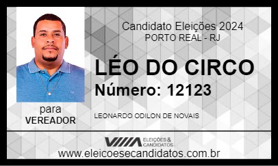 Candidato LÉO DO CIRCO 2024 - PORTO REAL - Eleições