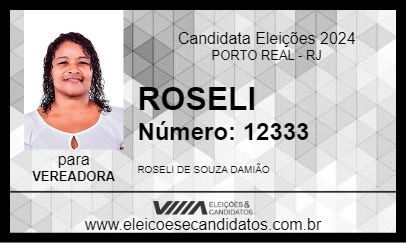 Candidato ROSELI 2024 - PORTO REAL - Eleições