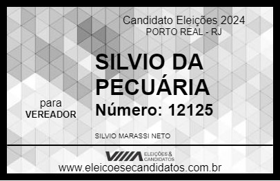 Candidato SILVIO DA PECUÁRIA 2024 - PORTO REAL - Eleições