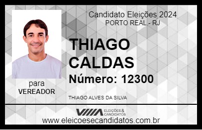 Candidato THIAGO CALDAS 2024 - PORTO REAL - Eleições