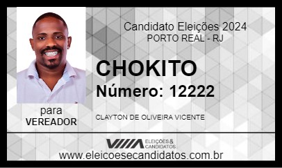 Candidato CHOKITO 2024 - PORTO REAL - Eleições