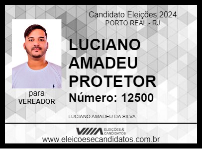 Candidato LUCIANO AMADEU PROTETOR 2024 - PORTO REAL - Eleições