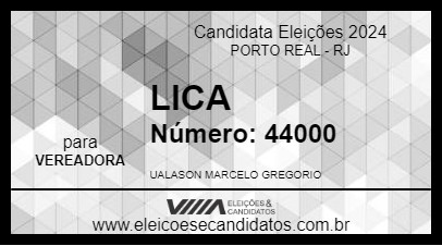 Candidato LICA 2024 - PORTO REAL - Eleições