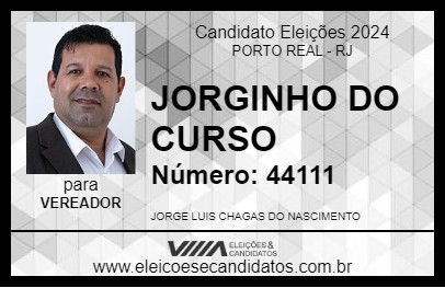 Candidato JORGINHO DO CURSO 2024 - PORTO REAL - Eleições