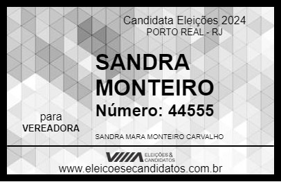 Candidato SANDRA MONTEIRO 2024 - PORTO REAL - Eleições