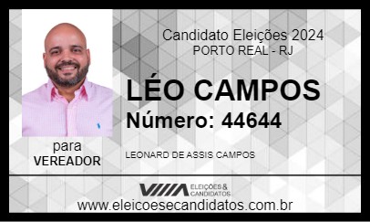 Candidato LÉO CAMPOS 2024 - PORTO REAL - Eleições