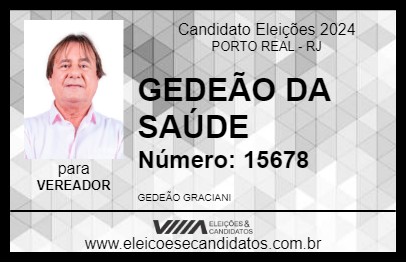 Candidato GEDEÃO DA SAÚDE 2024 - PORTO REAL - Eleições