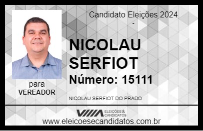 Candidato NICOLAU SERFIOT 2024 - PORTO REAL - Eleições