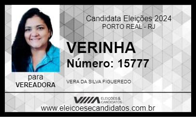 Candidato VERINHA 2024 - PORTO REAL - Eleições