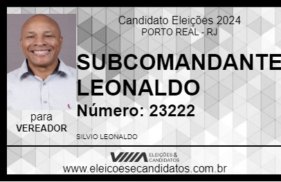 Candidato LEONALDO 2024 - PORTO REAL - Eleições