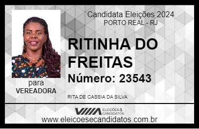 Candidato RITINHA DO FREITAS 2024 - PORTO REAL - Eleições