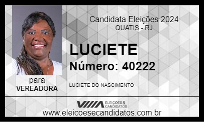 Candidato LUCIETE 2024 - QUATIS - Eleições