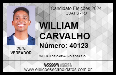 Candidato WILLIAM CARVALHO 2024 - QUATIS - Eleições