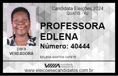 Candidato PROFESSORA EDLENA 2024 - QUATIS - Eleições