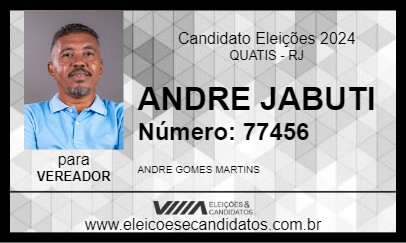 Candidato ANDRE JABUTI 2024 - QUATIS - Eleições