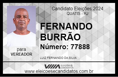 Candidato FERNANDO BURRÃO 2024 - QUATIS - Eleições