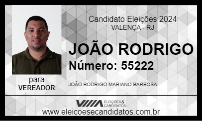 Candidato JOÃO RODRIGO 2024 - VALENÇA - Eleições