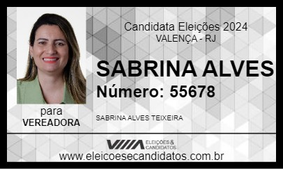 Candidato SABRINA ALVES 2024 - VALENÇA - Eleições